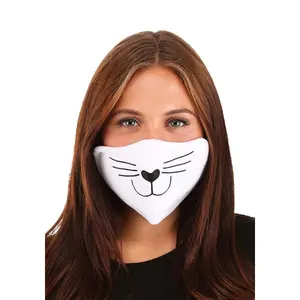 Adult Cat Face Mask White