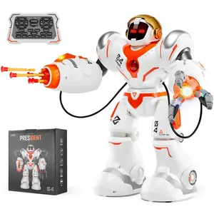 RC Robot Toys for Kids, Battle Mode Programmable Remote Control Smart Robot with Bullets, Interactive Walking Dancing Robot for Age 3 4 5 6 7 8 10 12 Year Old Boys Girls Birthday Gift Present
