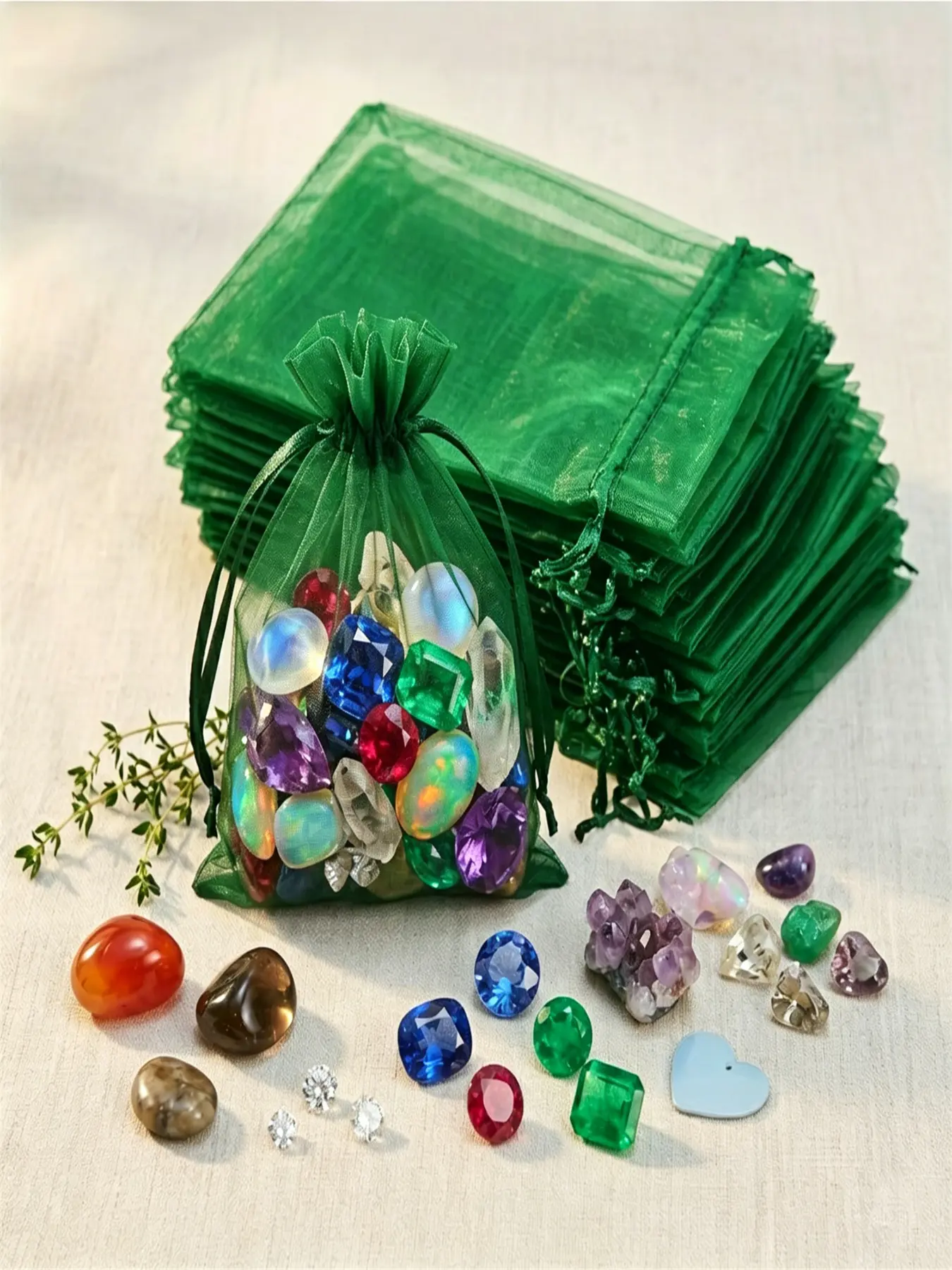 30-Pack Organza Storage Bags, 4x6 Inches, Transparent Drawstring Bags, Ideal for Jewelry, Travel, Candy, Party Mesh Storage, Candy Bags for Party Favors