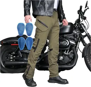 All Season Motorcycle Riding Pants Men Stretch Denim Armored Biker Jeans with Knee*2/Hip*2 CE Armor Waterproof