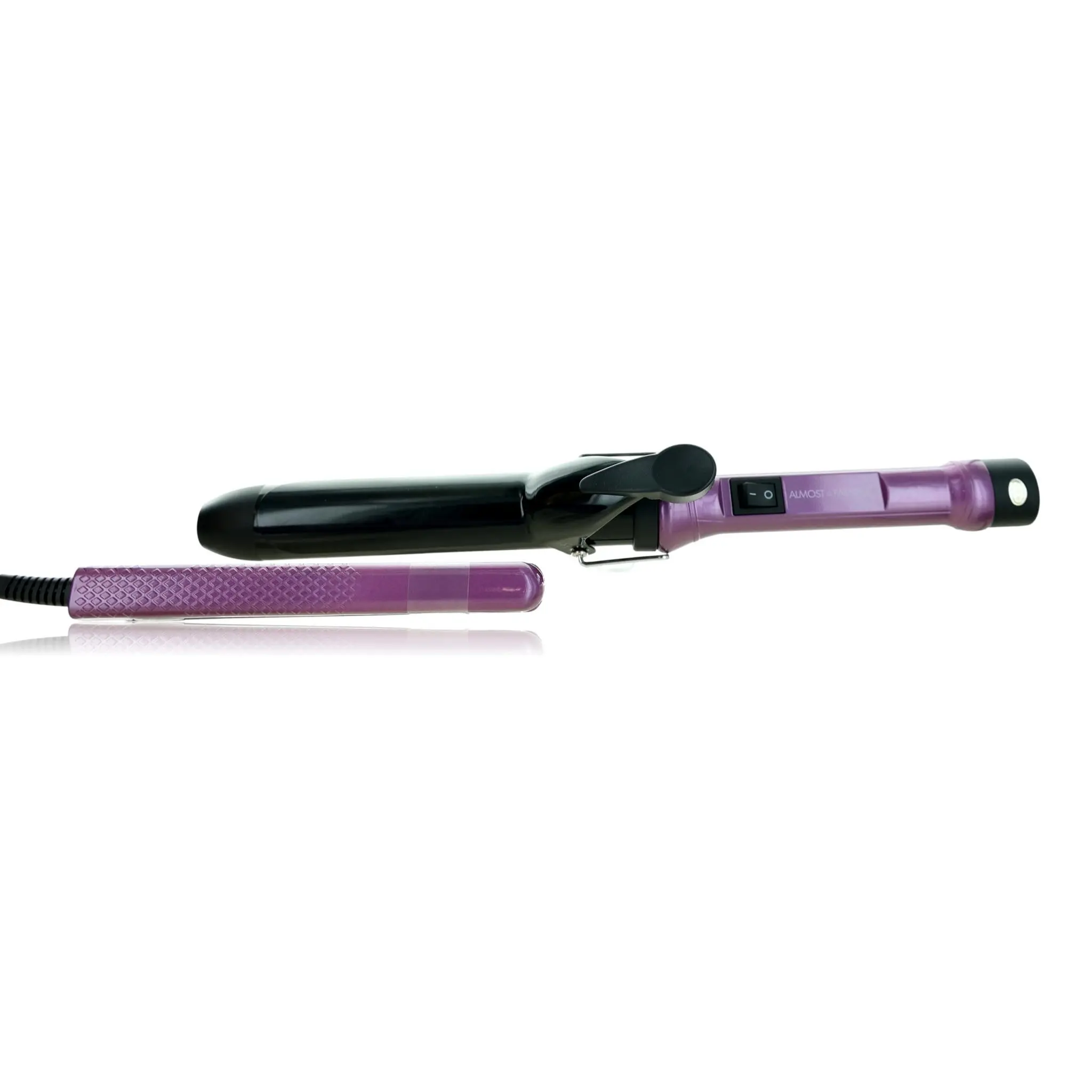 Beach Wave Styling 2-Piece Set - Curling Wand & Portable Mini To-Go Tool, Tyrian Purple for Styling Enthusiasts (Creates Instant Waves)