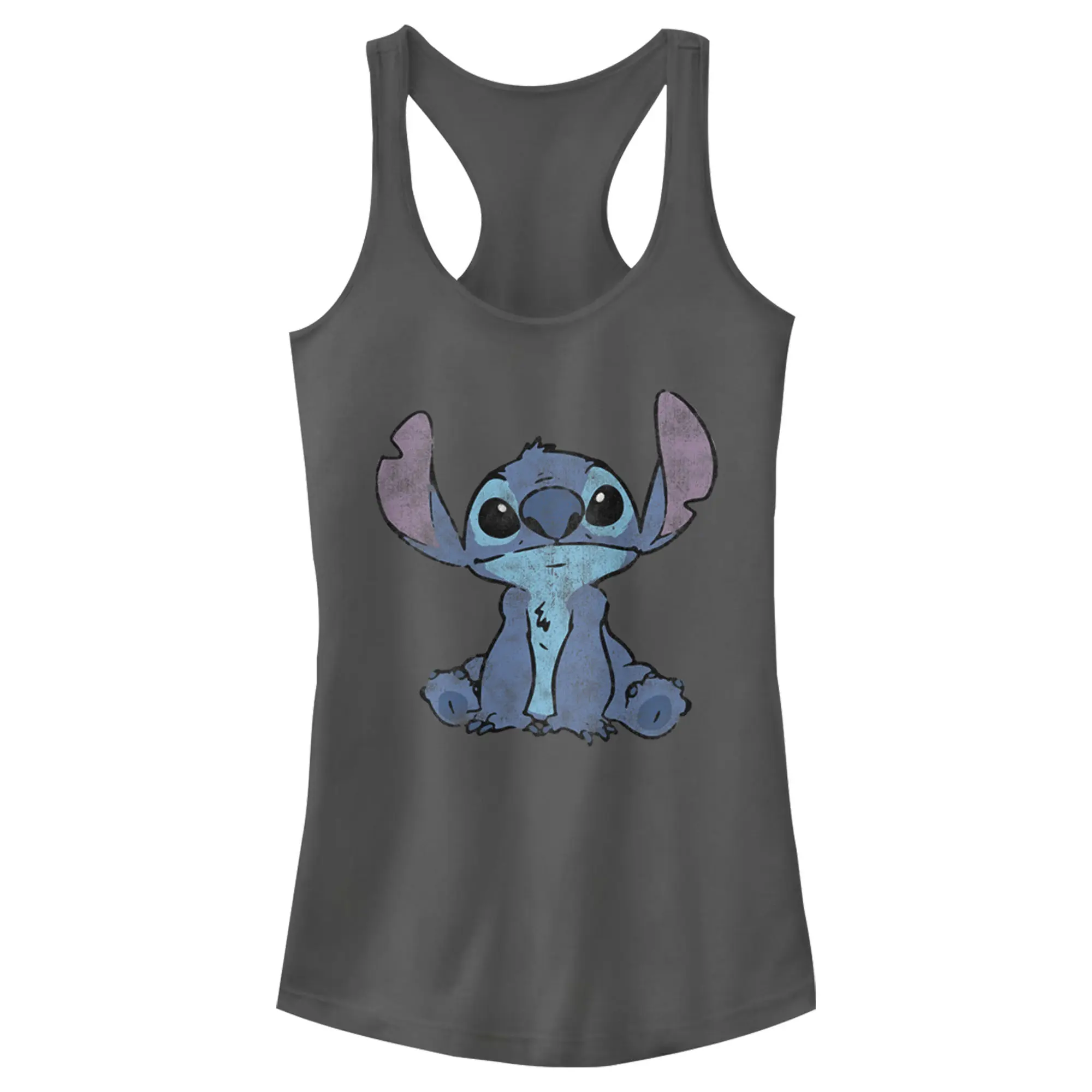 Juniors Womens Lilo & Stitch Watercolor Stitch Racerback Tank Top