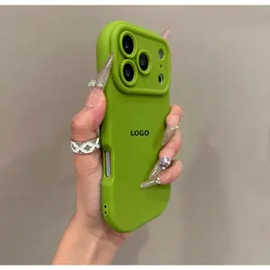 Solid color soft case suitable for iP17Promax phone case iP16/15/14/13 protective cover