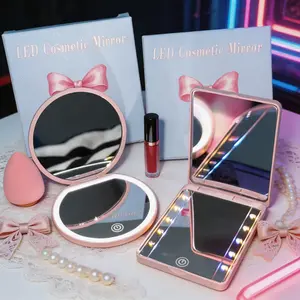 20x Magnification LED Makeup Mirror 3 Lighting Modes Adjustable Brightness Scratch-Resistant Matte Finish Rechargeable Pocket-Sized Portable Ideal for Travel In-Stock in USA Fast Shipping tiktokshopspringglowup