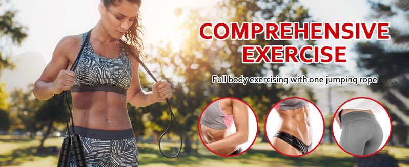 SPORTIC Pro Speed Jump Rope Adjustable Tangle-Free Ball Bearing Swivel Quick-Adjust Ergo Grips HIIT Cardio Fast Calorie Burn Home Gym Travel