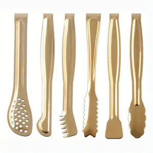 6 Pack Mini Serving Tongs Set,6 inch Stainless Steel Small Sugar Cube Tongs,Easy to Clean And Storage,Ideal for Sugar Cube,Candy,Lemon Slice,Ice Cube,Christmas Party Gifts,Hand Tools Kits