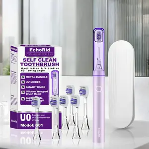 EchoRid Cleaner Tartar Send replaceable brush heads 。Removing dental plaque, freshening breath, can also be used for sensitive teeth without damaging dental health, making it the best choice as a gift stamp patch