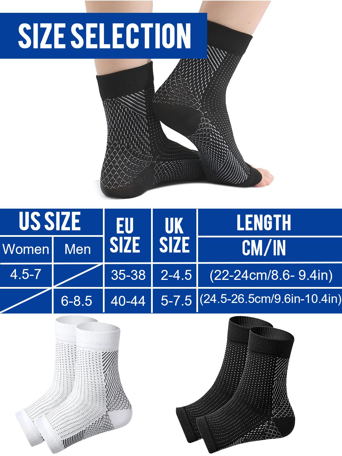 4Pair Plantar Fasciitis Compression Socks - Plantar Fasciitis Relief for All Day Wear - Best Ankle Sleeve and Arch Support for Foot Pain and Comfort Black compressionsocks