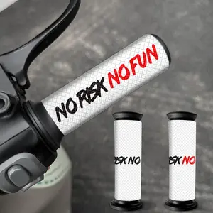 Motorcycle Handlebar Sticker, Waterproof Durable Grip Non-slip Decorative Accessories for Yamaha Ducati Honda Bmw Kawasaki, Racing Style DIY Self Adhesive Stickers