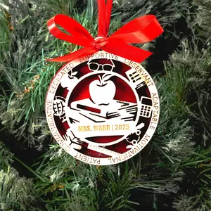 Personalized Teacher Christmas Ornament – Gift for Teacher, Substitute Teacher, Tutor, Professor, Educator Gift