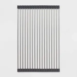 Over the Sink (Roll Away) Dish Drainer Silver