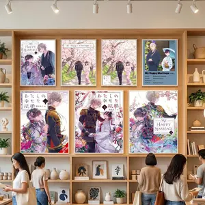 Anime My Happy Marriage Poster HD Heavy-Duty Self-Stick Waterproof Wall Decor Tool-free durable Conceals wall flaws elevates style for living rooms bathrooms & kitchens