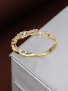 Elegant Women's Ring with Artificial Zirconia Stone, Fashionable Eye Design Jewelry Rings for Ladies, Perfect Gift for Special Occasions, Wedding Anniversary Ring
