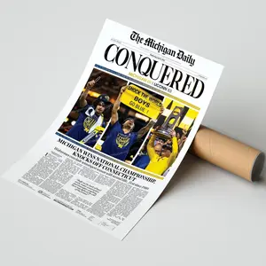 New 2026 Michigan Poster, Basketball Poster, Sport Merch, Gift For Fan