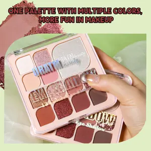 Multifunctional integrated makeup palette matte pearlescent eyeshadow highlight contouring integrated eyeshadow palette