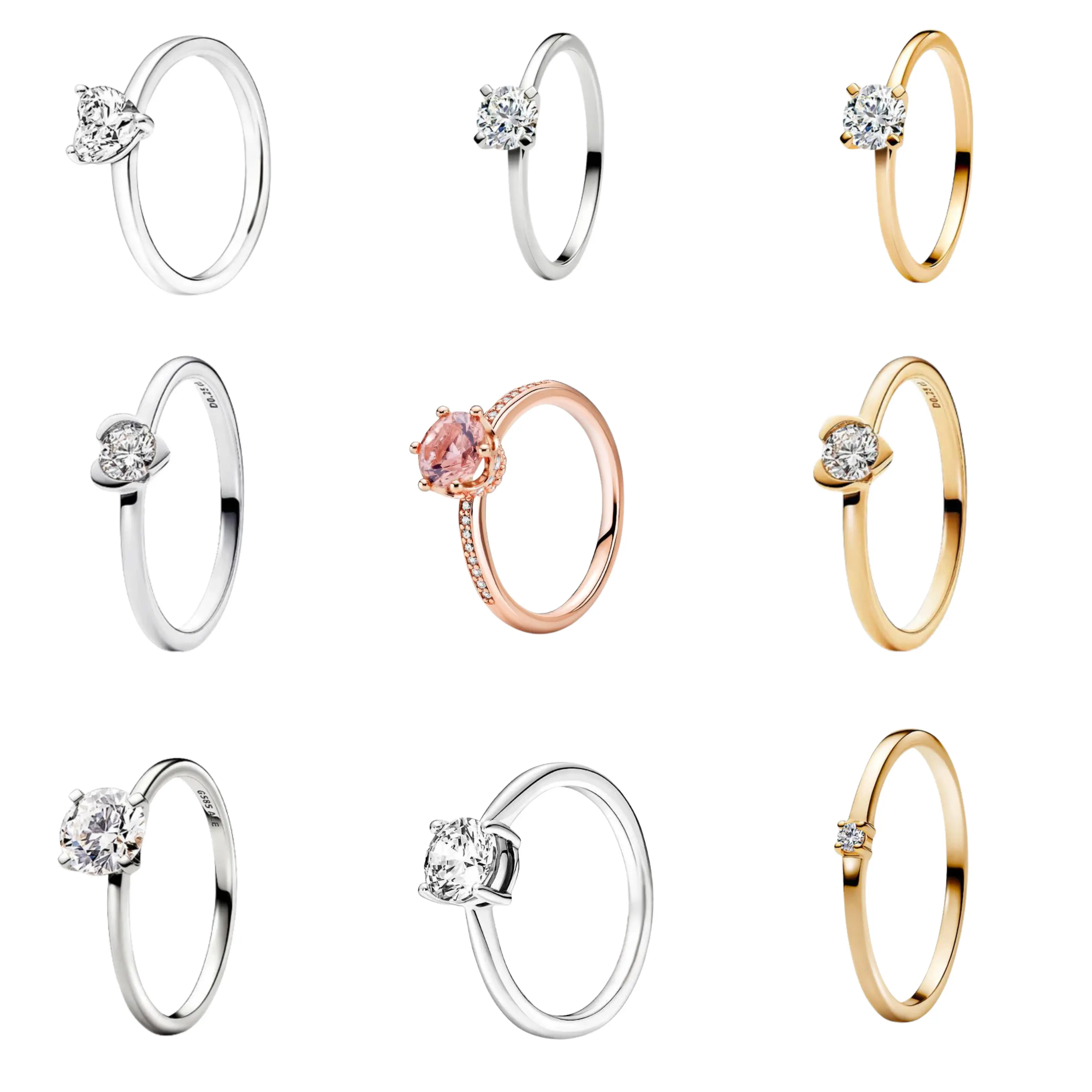 925 Silver CZ Solitaire Ring