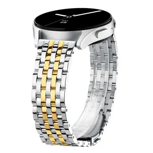 Bands for Samsung Galaxy Watch 7/6/5/4, Watch FE, 6 Classic/4 Classic, 5 Pro, 3, Classic Stainless Steel Watch Band, Metal Straps for Women #SummerVibes