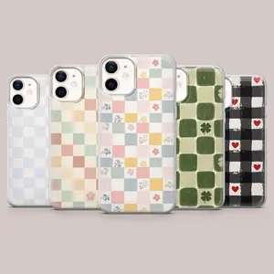 Cute Checkered Phone Case | Fun Gingham Aesthetic Case Cover