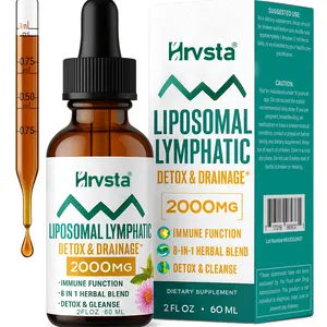 Liposomal Lymphatic Drainage Drops - Immune and Lymphatic Support Supplements - Detox Cleanse - Lymphedema Relief - PureLymphSwell Blend,Echinacea & Dandelion - 2 fl oz，30 Servings