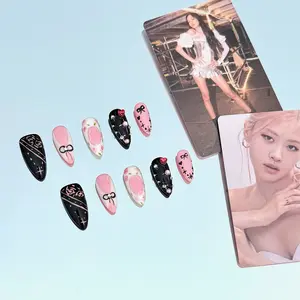 RosePop | BLACKPINK-Inspired Press-On Nails (Basic Almond)