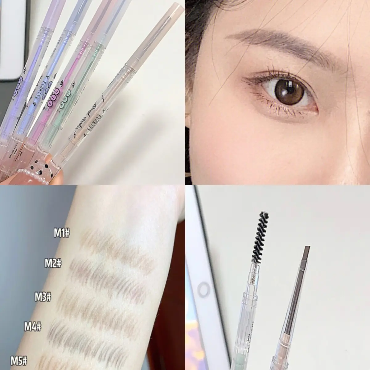Flortte Floria Eyebrow Pen Extremely Thin Head Eyebrow Powder Female Lasting Colorless Floria Student