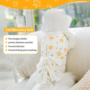 Cat Recovery Suit - Cat Surgery Recovery Suit Breathable Kitten Onesie for Pet Surgical Abdominal Wounds Skin Diseases E-Collar Alternative Wear Soft Cat Surgical Suit