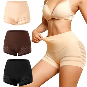 Women’s Plus Size Tummy Control Shorts High Waisted Boyshort Shapewear No Rolling No Show Seamless Underwear for All Seasons Breathable Comfort - Womenswear