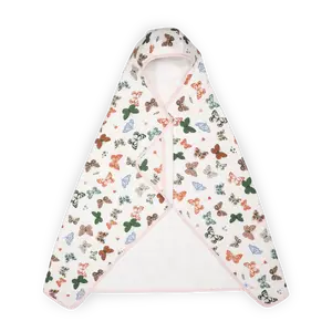 Toddler Hooded Towel - Butterflies