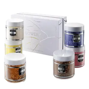 Body Scrub Gift Set - 8Pc Marble Exfoliating Spa Salts