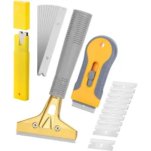 - Razor  Scraper Set, 2 Pack, 1.5" & 4" Razor Scraper Tool with 20 Extra Carbon Steel , Window Scraper , Glass Scraper for Windows,  Scraper  Scraper for Cleaning