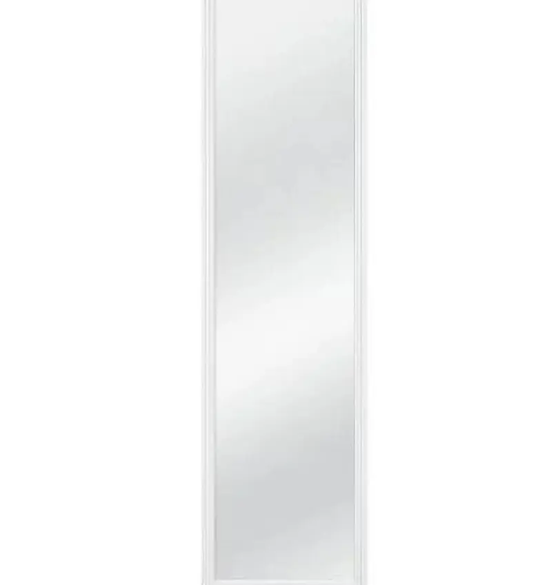 13" x 49" Full-Length Rectangular White Framed Mirror