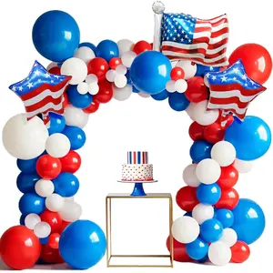Red White Blue Balloon Garland Kit, 131 count Patriotic 4th of July Decorations,  Flag |  Balloons, DIY Arch for Independence Day, Birthday, , Memorial Day Party Supplies