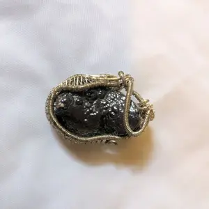 Handcrafted Wire Wrapped Pendant with Unique Hemitite Stone for Stylish Jewelry Collection