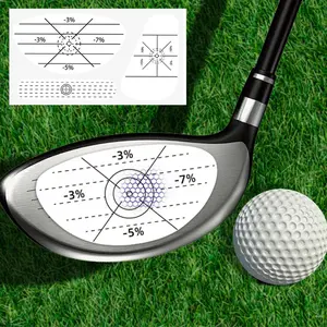 50Pcs Golf Club Impact Band Label Stickers for Iron Bars Putting Rods Hitting Records Swing Practice Training Aids Thin White Adhesive