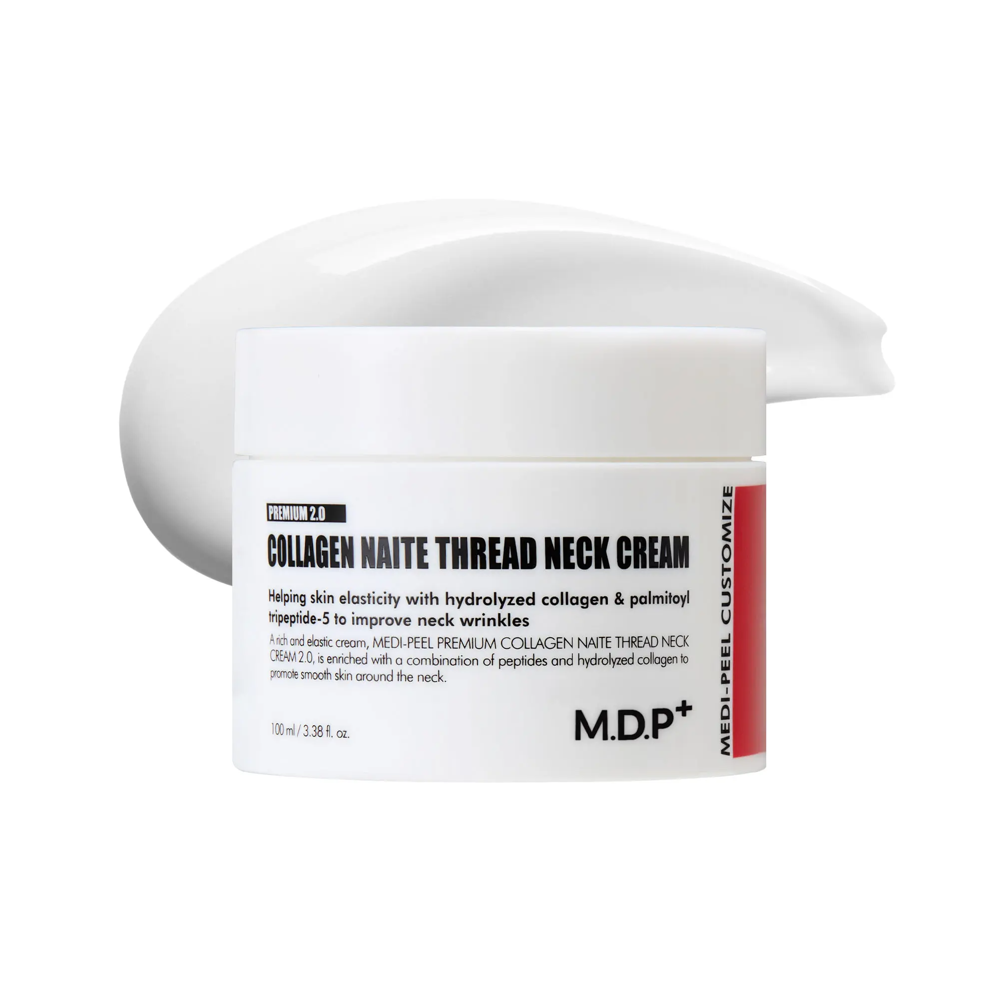 MEDI-PEEL Premium 2.0 Naite Thread Neck Cream - Hydrating, Firming Cosmetics with Collagen Peptides, Ceramide, Almond, Beeswax, Cream Texture, Collagen Hidrolizado Moisturizers & Mists, Anti-Wrinkle Lift, All Skin Safe for All Skin Types