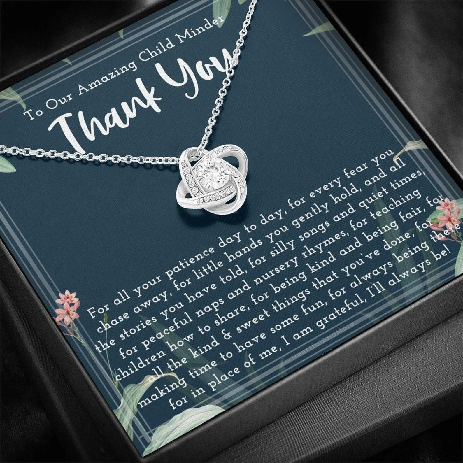 Thank You Gift For Child Minder, Child Minder Appreciation Gift, Child Minder Necklace, Child minder Leaving, Childminder Christmas Gift