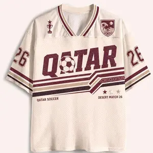 Custom Qatar Soccer Jersey, Personalized Qatar Football Jersey, Qatar Fan Shirt, Desert Match Jersey, Soccer Gift for Fans