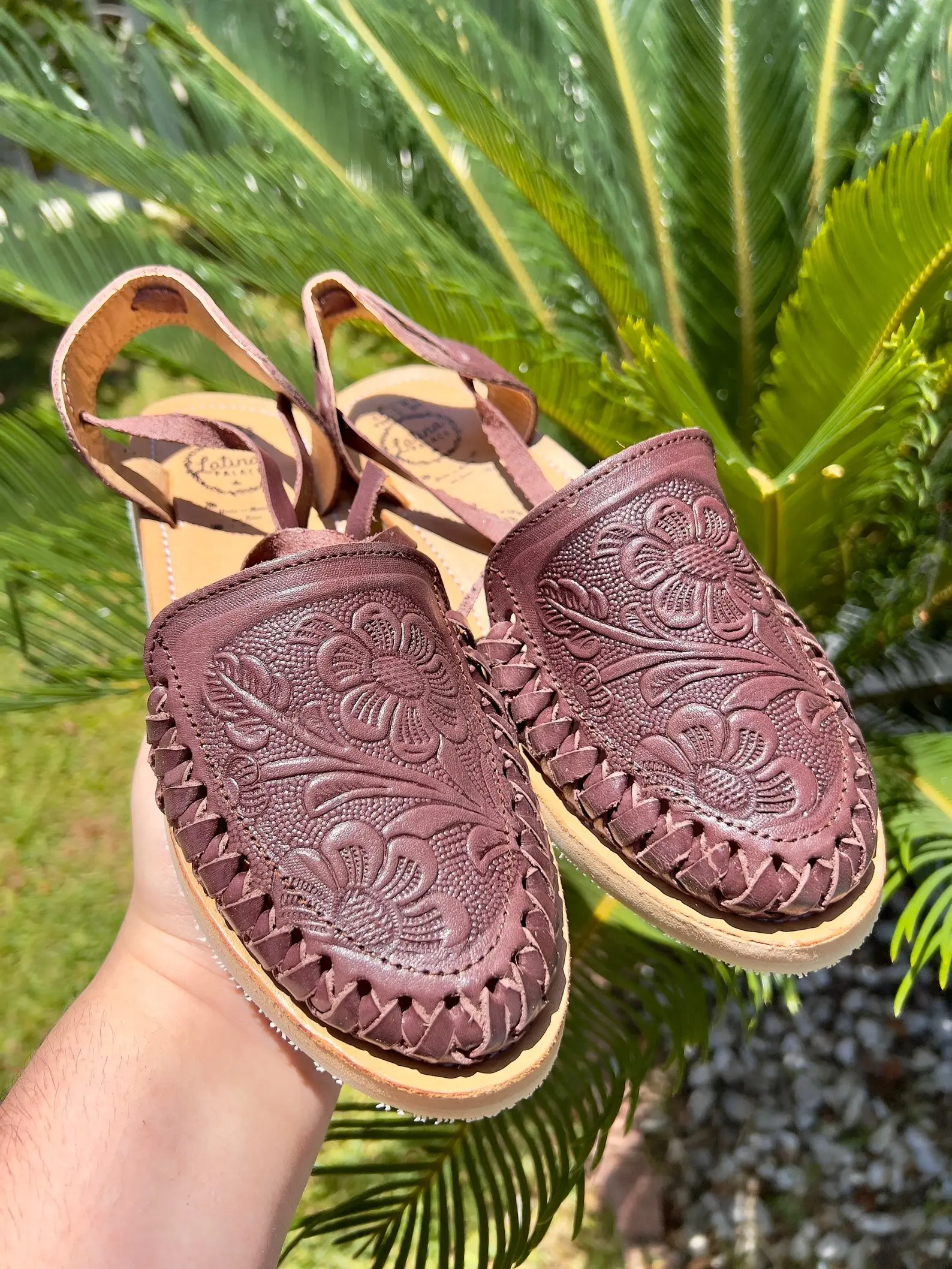 Huaraches Mexicans Women Flower Huaraches Floral Sandals for Walking Shoes - Footwear
