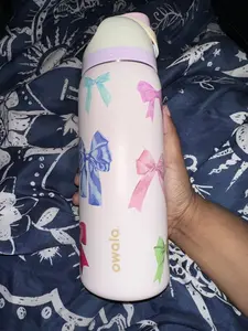 Owala FreeSip 32oz Stainless Steel Water Bottle Pink Bow