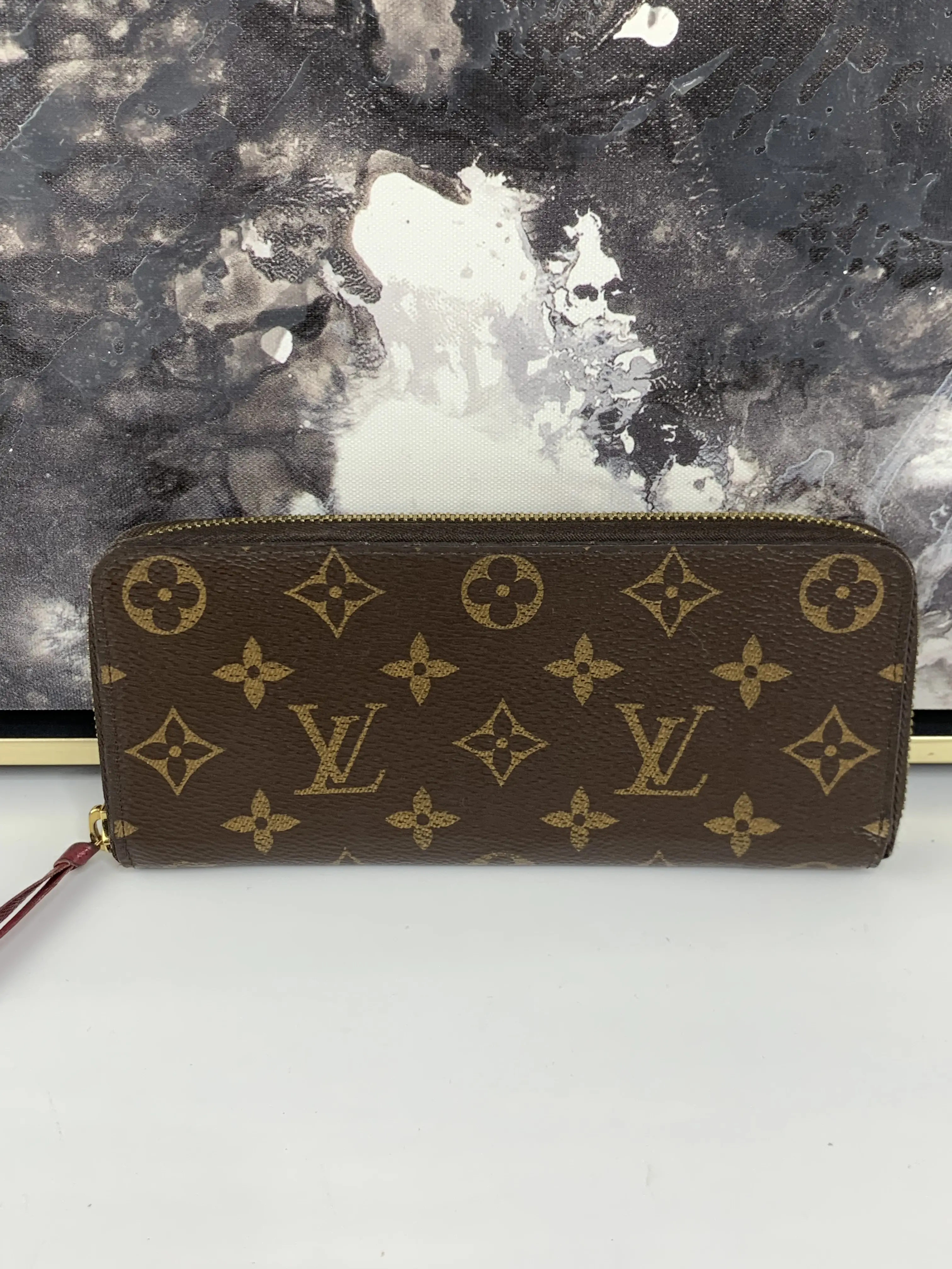 Pre-owned Louis Vuitton canvas Small Leather Goods Clemence Wallet