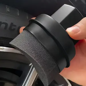 Car tire waxing sponge, with a curved shape for easier use. 1 piece, with a lid. Professional automotive accessory, Car Detailing Accessories