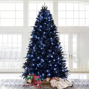 7FT Pre-lit Black  Christmas Tree