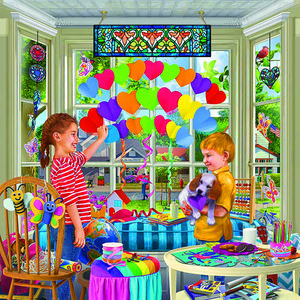 Hearts of Hope Family Craft Puzzle For Adults And Kids | 500 Piece Jigsaw Puzzle