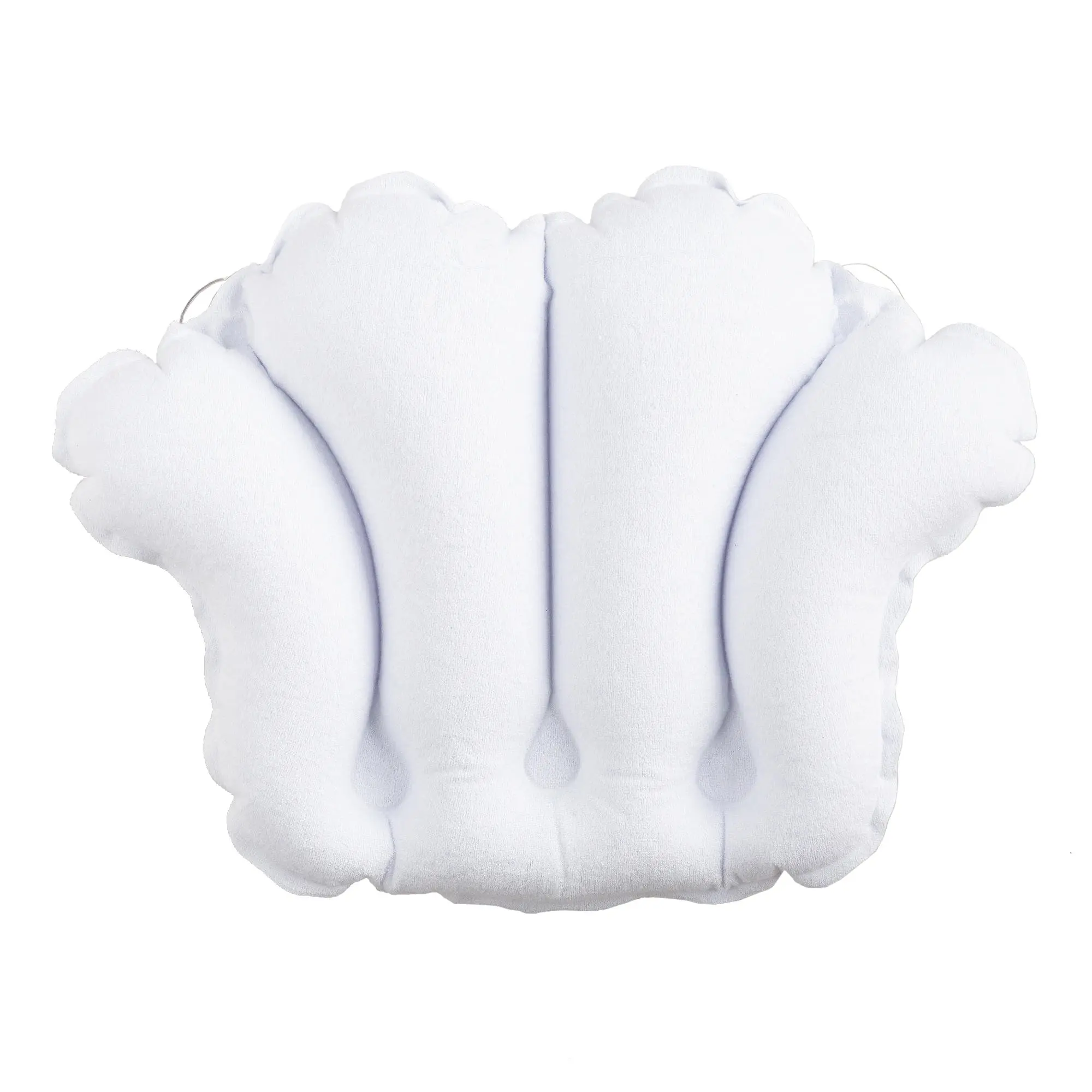 Deluxe Comfort Terry Bath Pillow - Spa-Quality Deluxe Comfort Terry Cloth - Easily Inflatable with Secure Suction Cups - Hot Tub and Jacuzzi-Safe