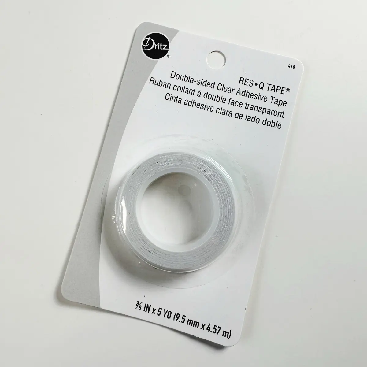 Dritz RES Q Double-Sided Clear Tape for Embroidery Hoops