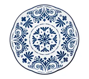 10 Strawberry Street Set of 6 Talavera Dinner Plates