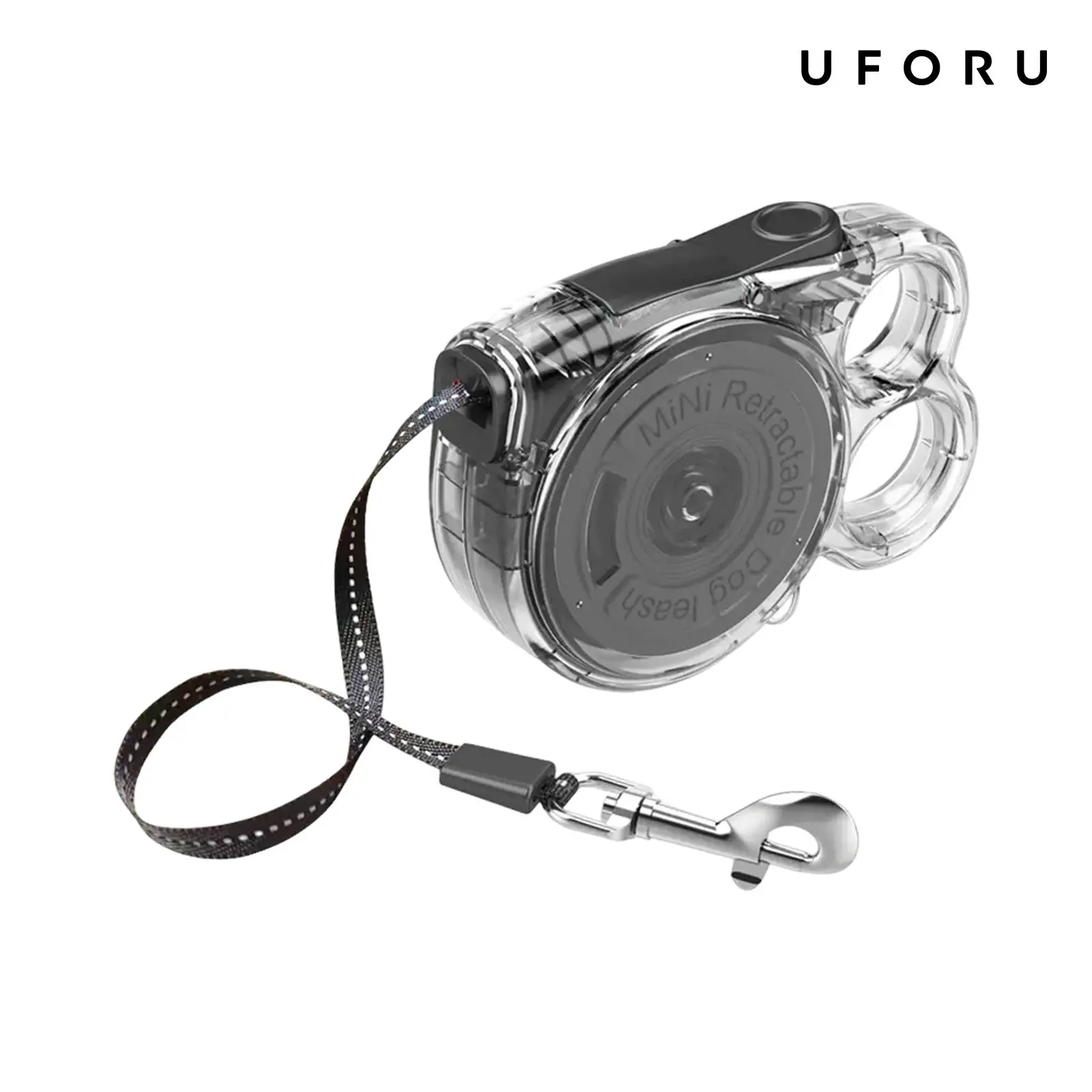 UFORU Pocket-Size Retractable Pet Leash, Mini Transparent Dog Leash with Finger Grip and Metal Clip, Lightweight Travel Walking Leash for Small Dogs, Cats, Puppies#SummerWins#dealsforyou