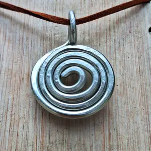 Zinc Spiral Necklace 99.99% Purity - Collar Espiral de Zinc Puro