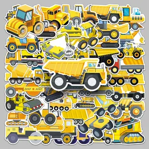 50PCS Engineering Vehicle Series Stickers, Suitable for Faith Based Designs Such As Scrapbooks, Diaries, Laptops, Water Bottles, Cars, Etc., with Positive Messages As Gifts, Truck Car Decal