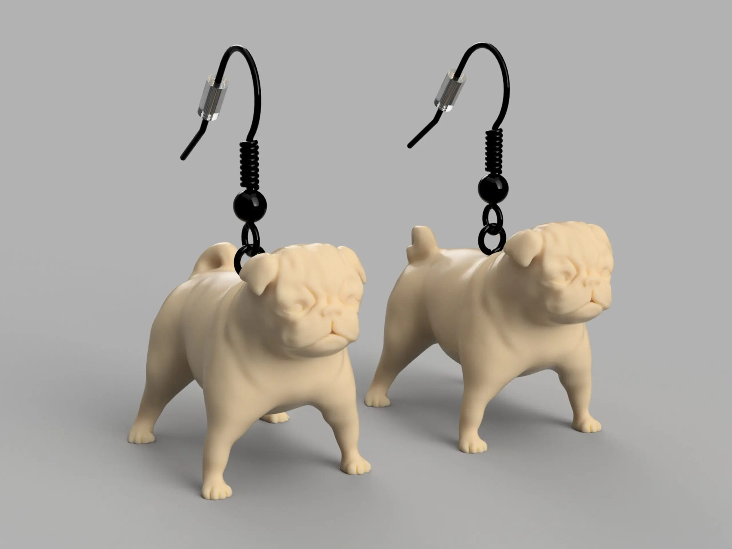 Pug Earrings